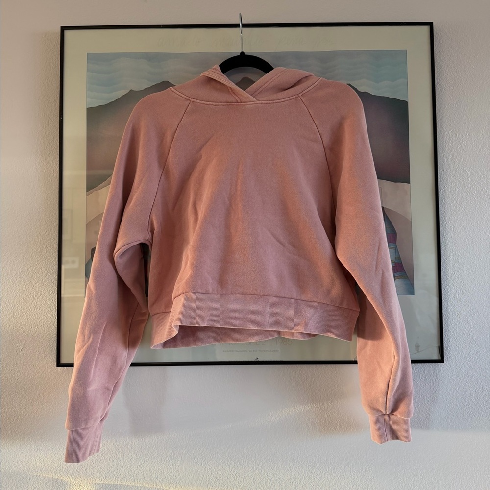 Forever 21 Dusty Pink Cropped Hoodie